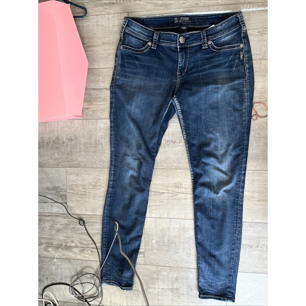 Silver Jeans‎ Co Suki Mid Super Skinny Jeans Womens 30/31 Blue